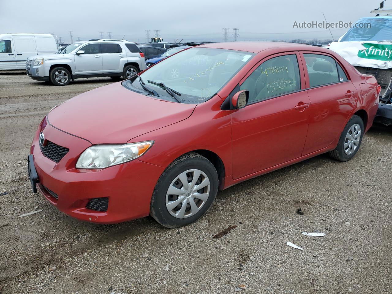 2010 Toyota Corolla Base Красный vin: 1NXBU4EE4AZ268693