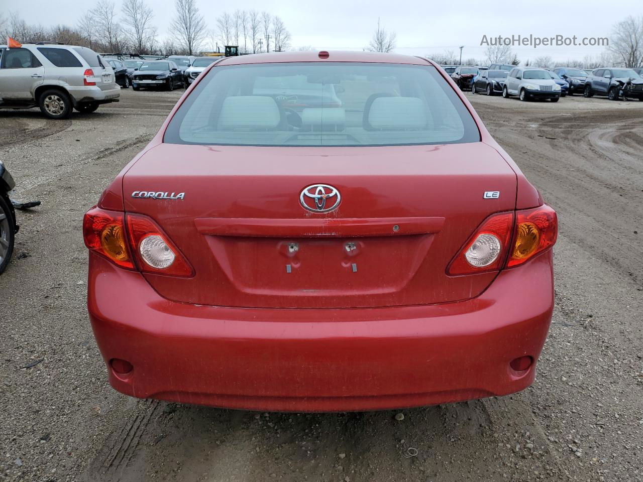 2010 Toyota Corolla Base Red vin: 1NXBU4EE4AZ268693