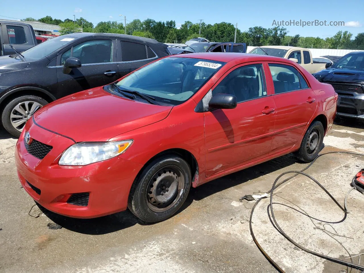 2010 Toyota Corolla Base Red vin: 1NXBU4EE4AZ337950