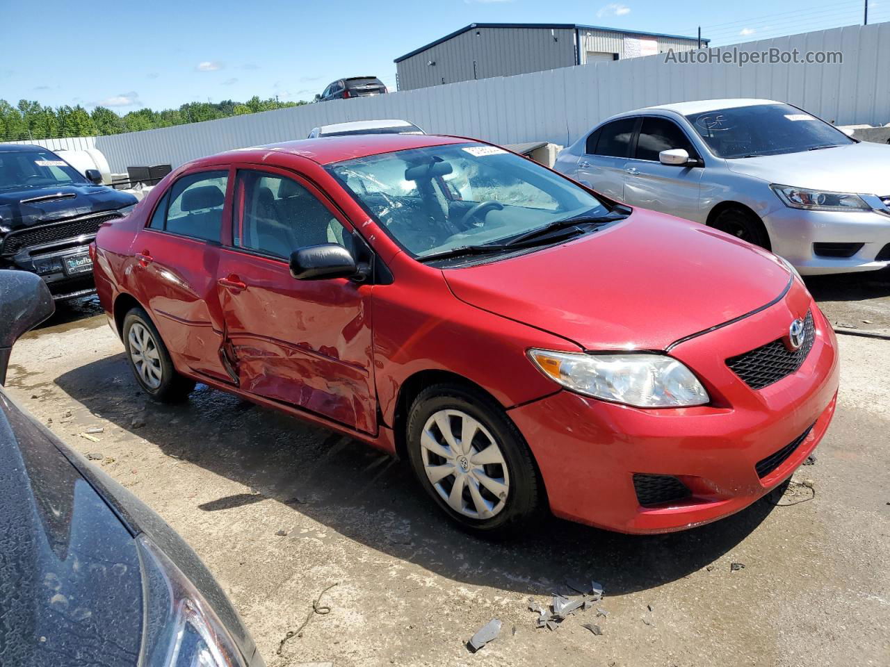 2010 Toyota Corolla Base Red vin: 1NXBU4EE4AZ337950