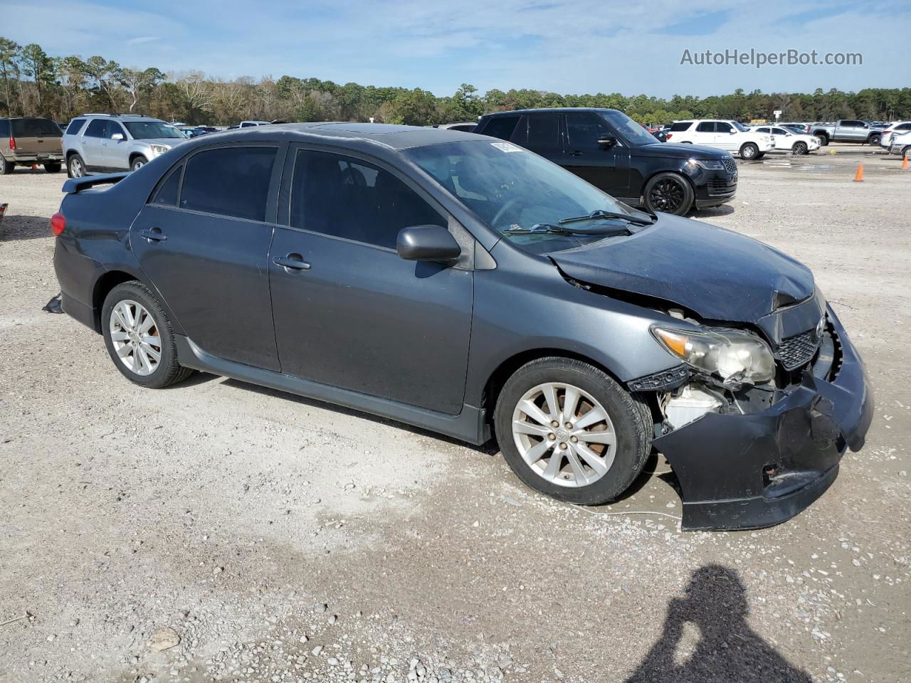 2010 Toyota Corolla Base Серый vin: 1NXBU4EE4AZ376246