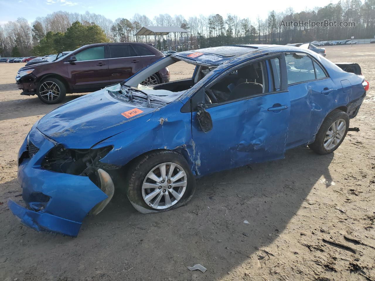 2010 Toyota Corolla Base Blue vin: 1NXBU4EE5AZ196483