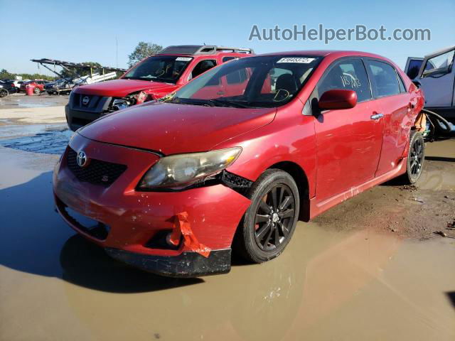 2010 Toyota Corolla Base Red vin: 1NXBU4EE5AZ280397