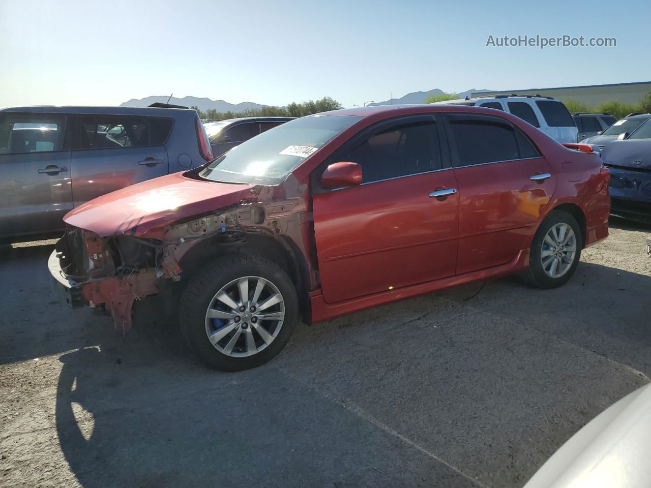 2010 Toyota Corolla Base Red vin: 1NXBU4EE5AZ288287