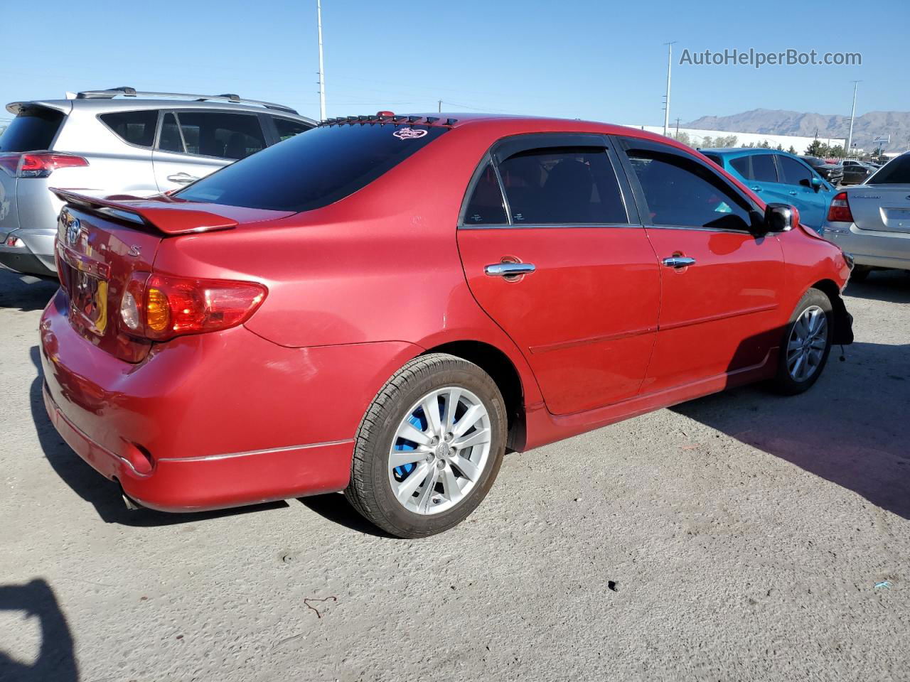 2010 Toyota Corolla Base Red vin: 1NXBU4EE5AZ288287