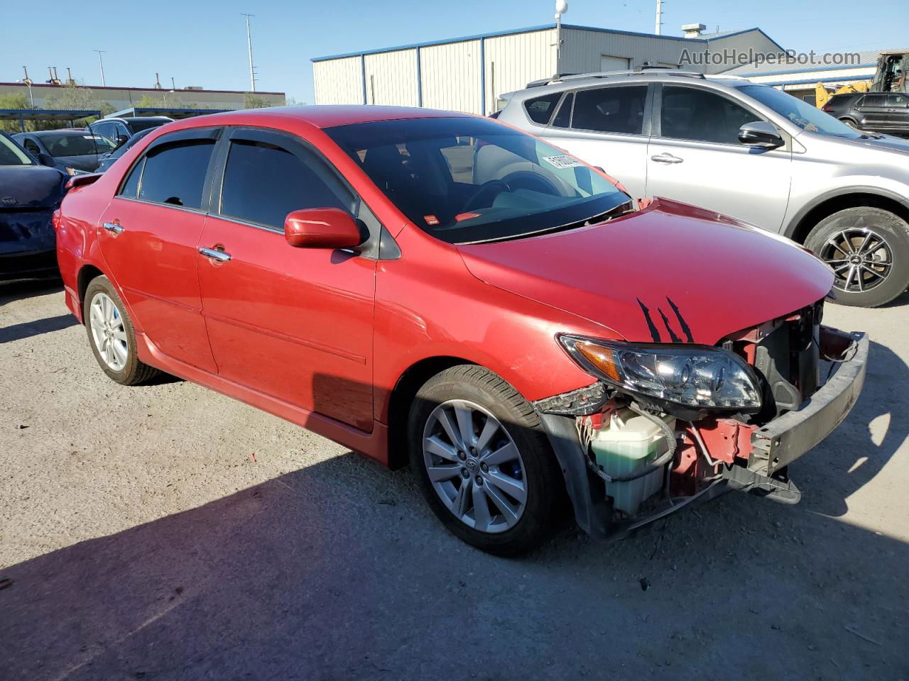 2010 Toyota Corolla Base Red vin: 1NXBU4EE5AZ288287