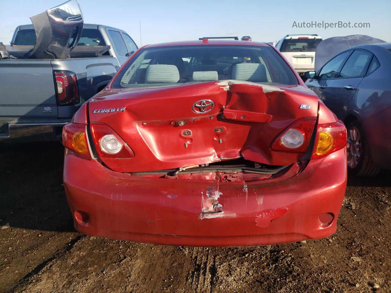 2010 Toyota Corolla Base Red vin: 1NXBU4EE5AZ291562