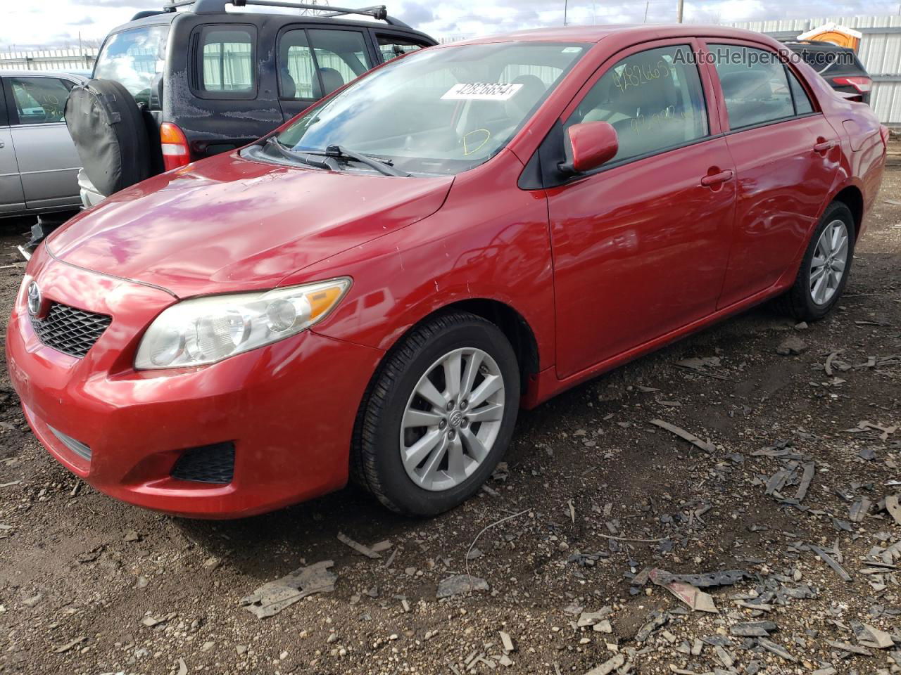 2010 Toyota Corolla Base Red vin: 1NXBU4EE5AZ291562