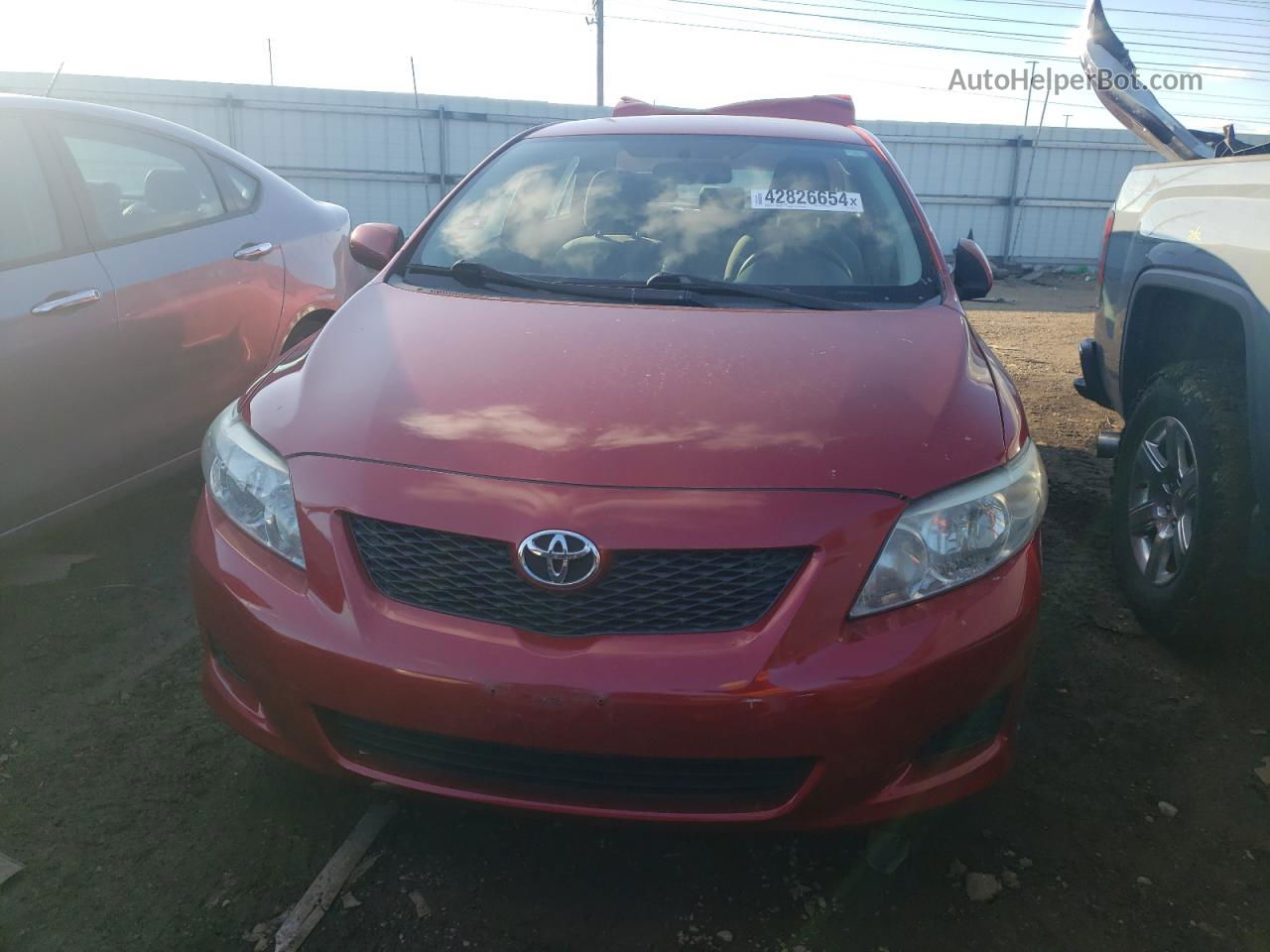 2010 Toyota Corolla Base Red vin: 1NXBU4EE5AZ291562