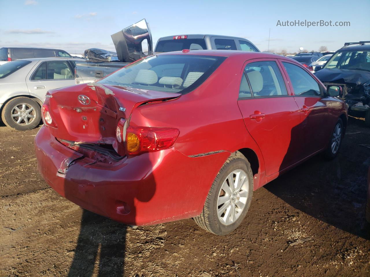 2010 Toyota Corolla Base Red vin: 1NXBU4EE5AZ291562