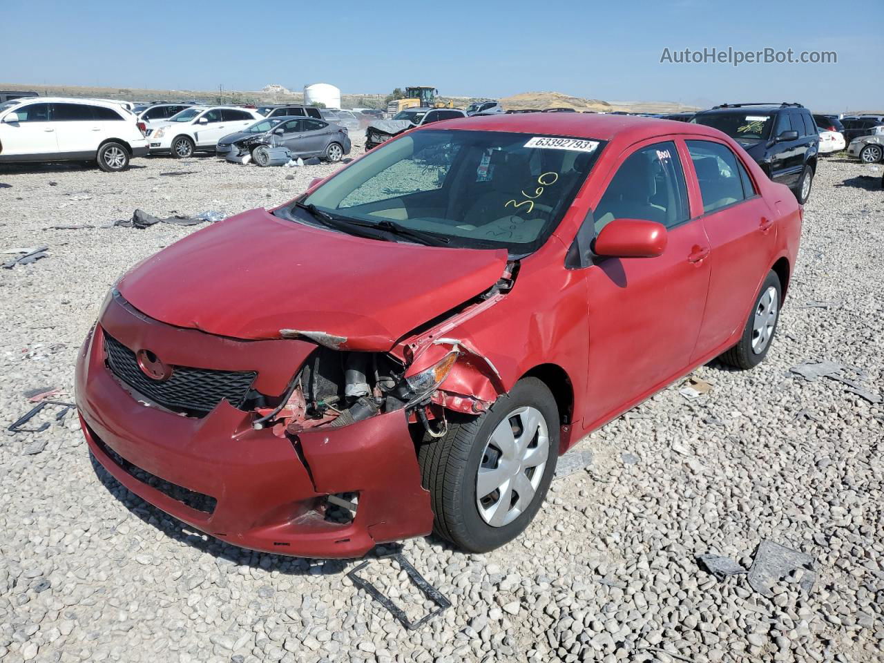 2010 Toyota Corolla Base Red vin: 1NXBU4EE6AZ194385