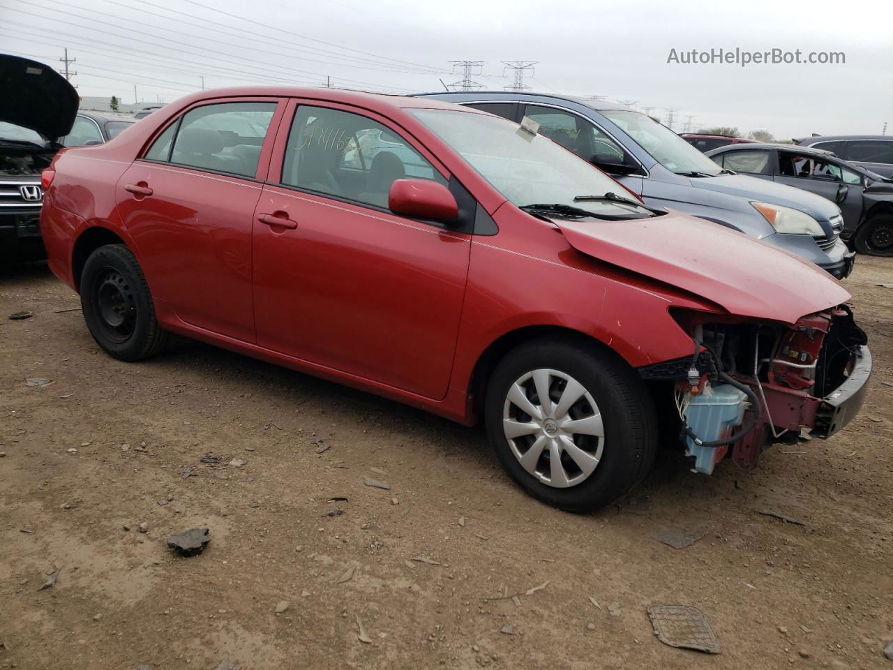 2010 Toyota Corolla Base Red vin: 1NXBU4EE6AZ365765