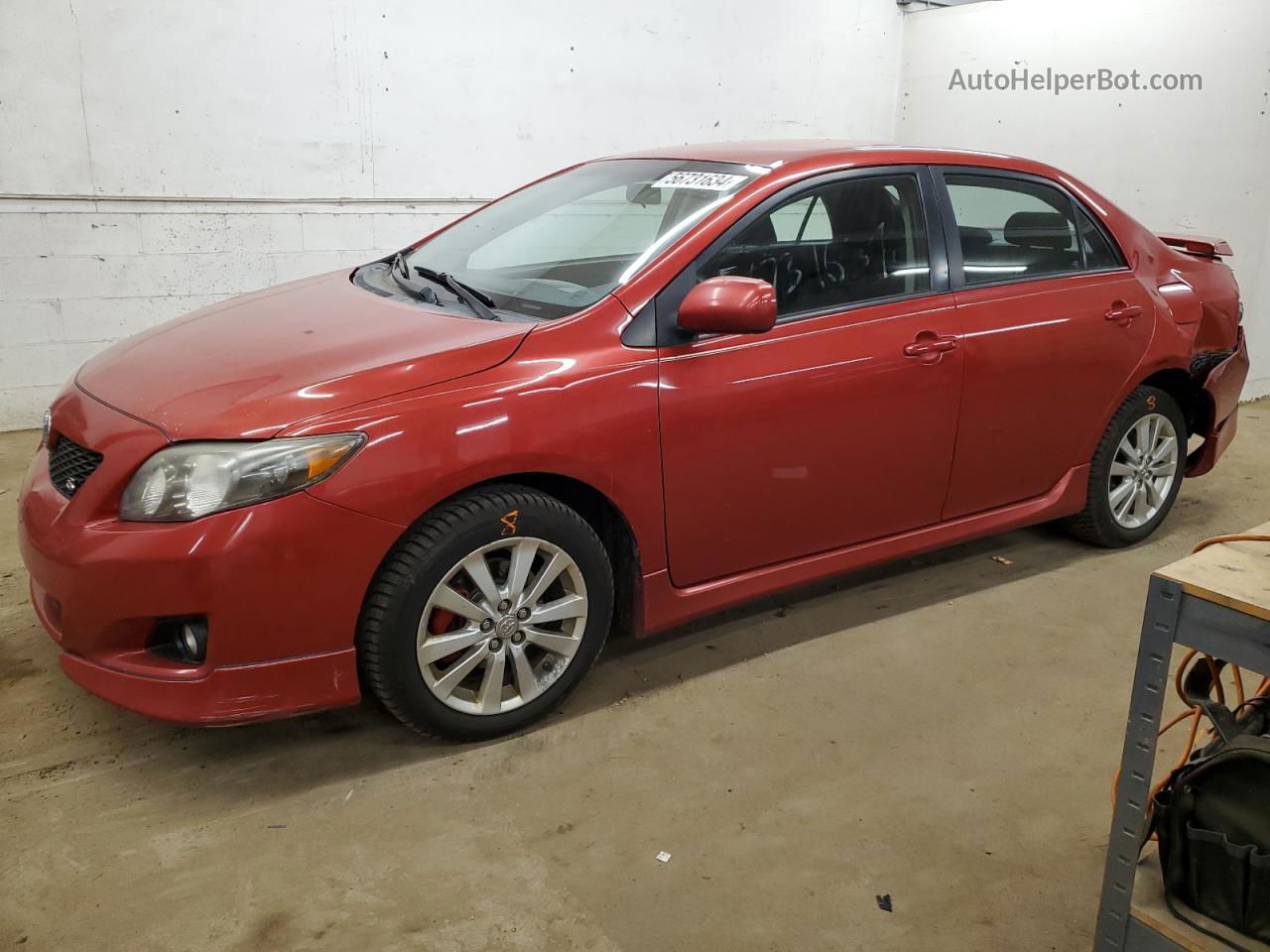 2010 Toyota Corolla Base Red vin: 1NXBU4EE8AZ266381