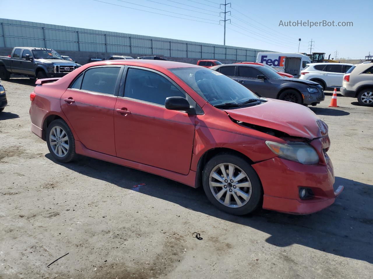 2010 Toyota Corolla Base Red vin: 1NXBU4EE9AZ234166