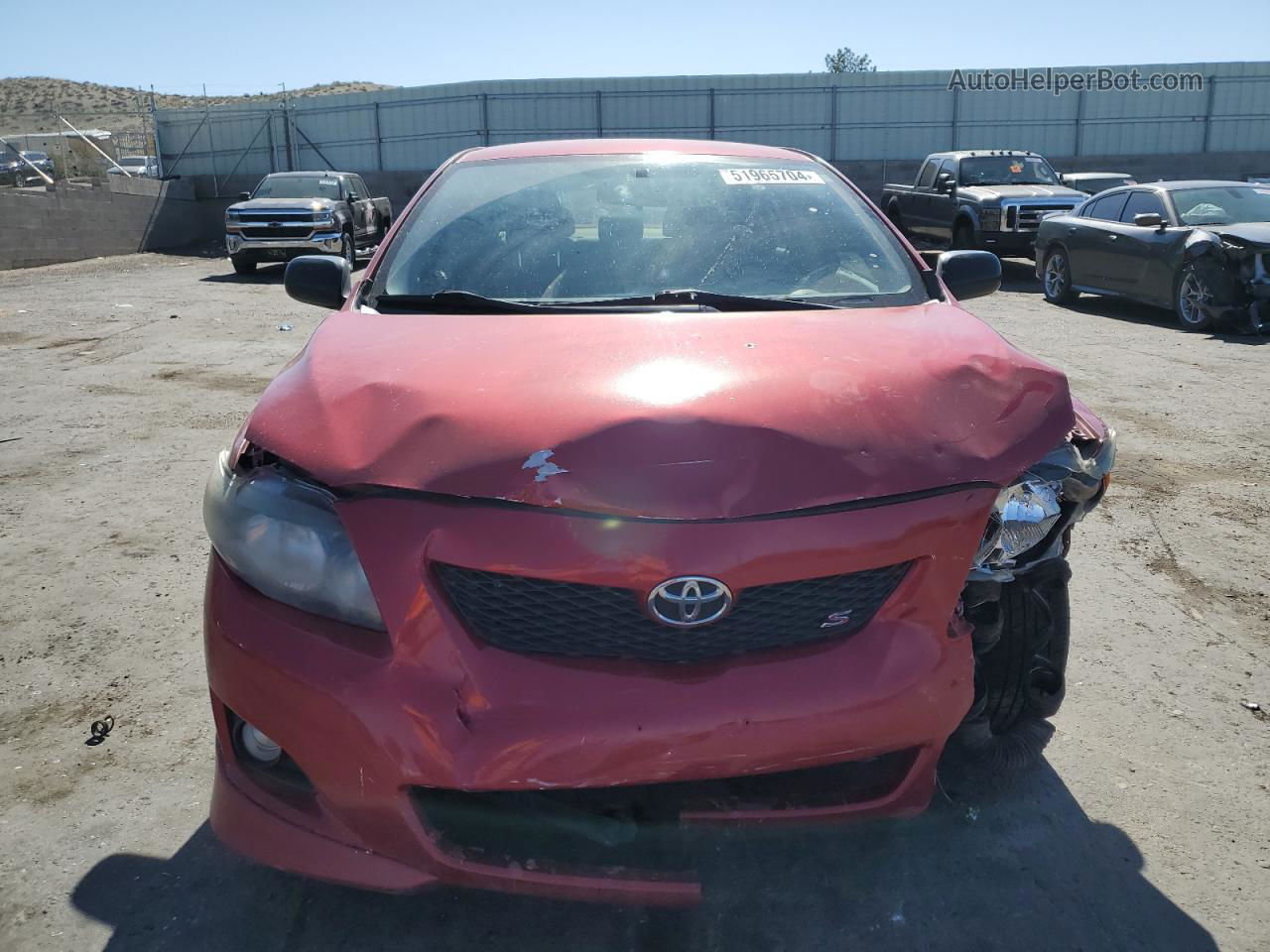 2010 Toyota Corolla Base Red vin: 1NXBU4EE9AZ234166