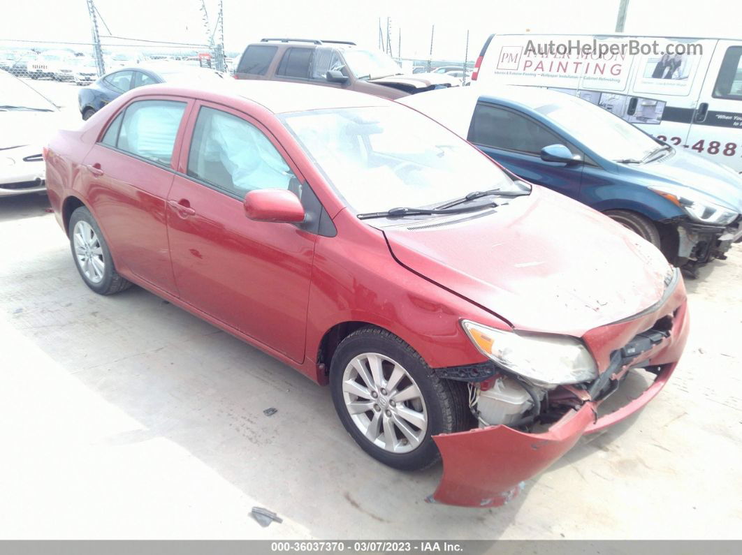 2010 Toyota Corolla Le Red vin: 1NXBU4EE9AZ297025