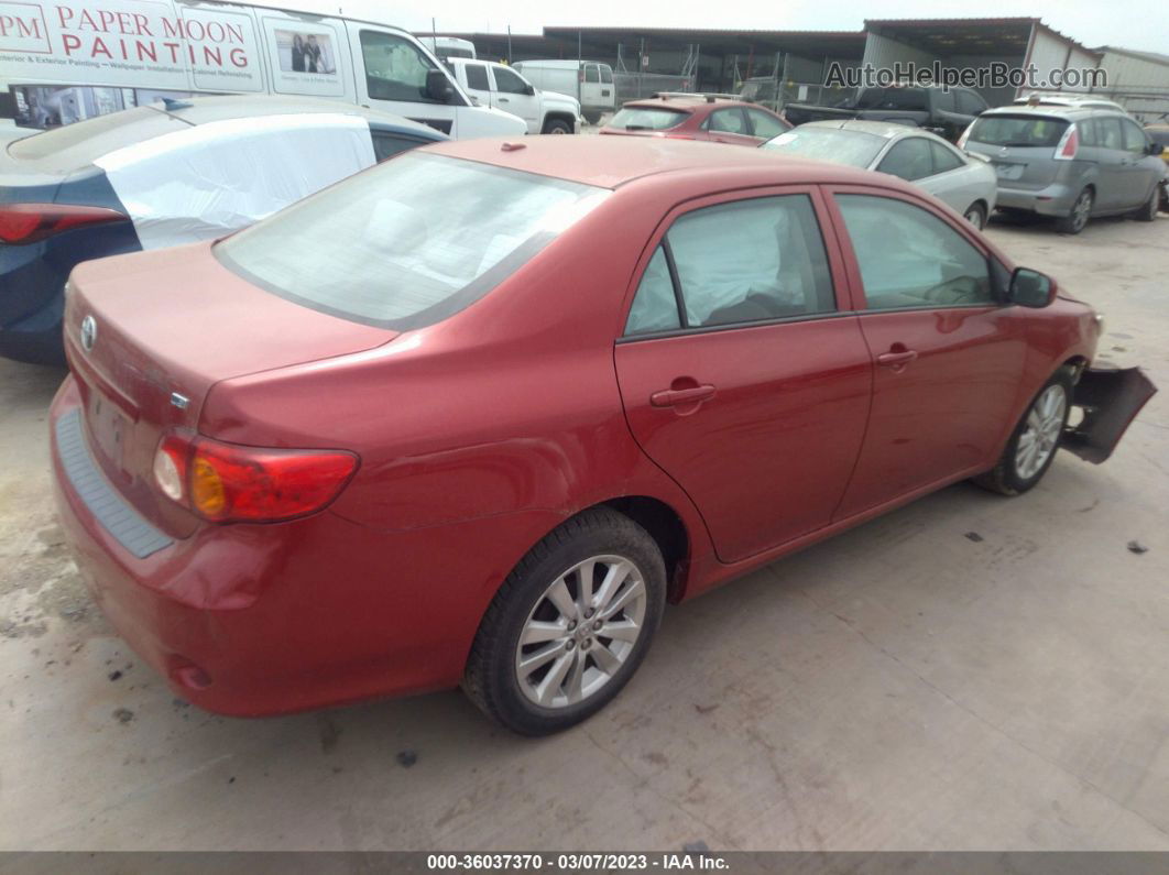 2010 Toyota Corolla Le Red vin: 1NXBU4EE9AZ297025