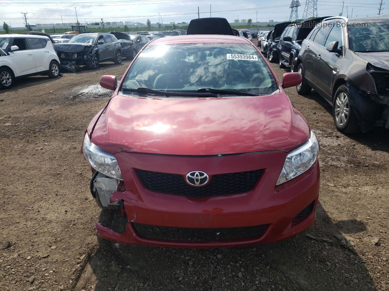 2010 Toyota Corolla Base Red vin: 1NXBU4EE9AZ348071