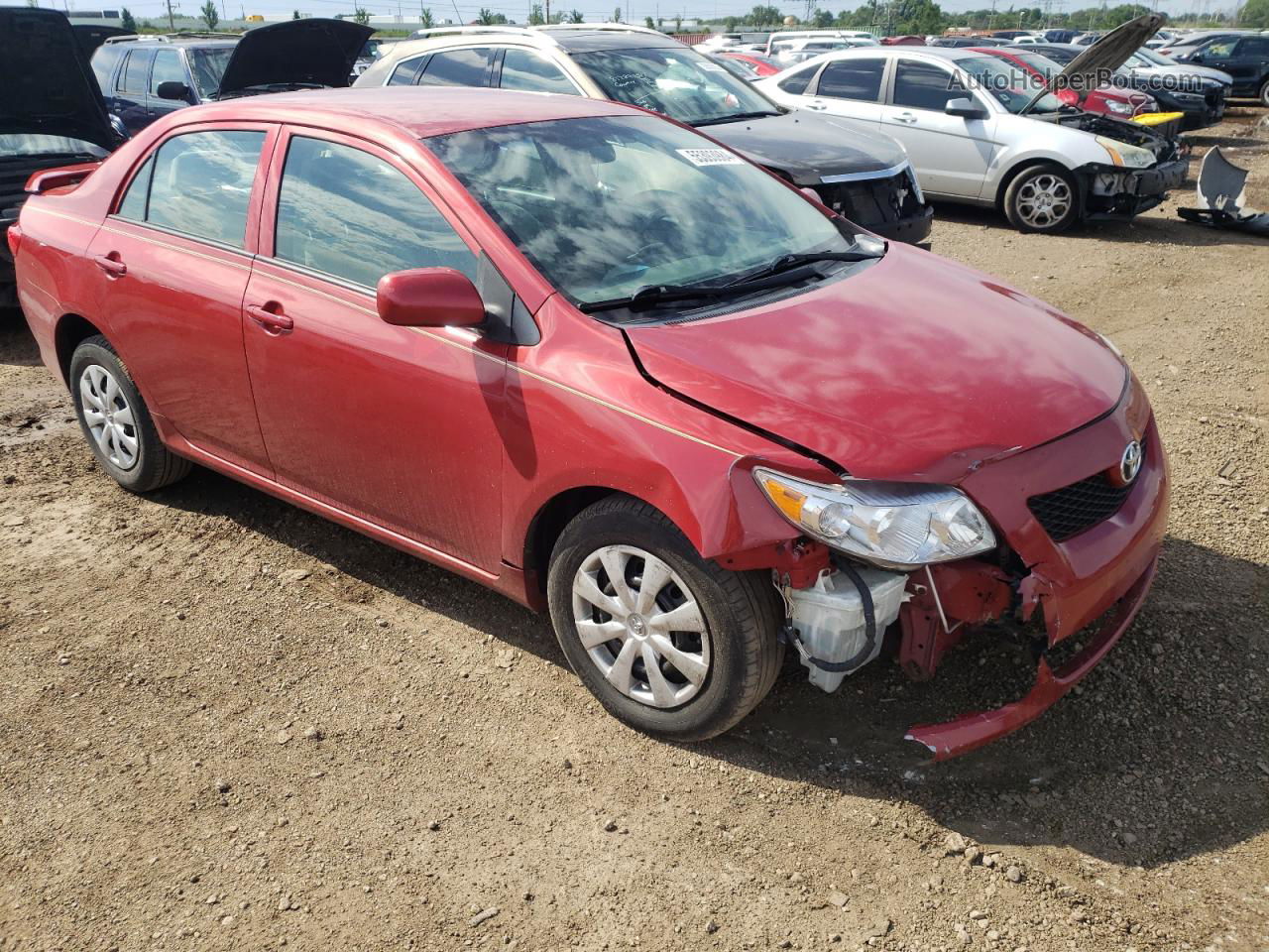 2010 Toyota Corolla Base Red vin: 1NXBU4EE9AZ348071