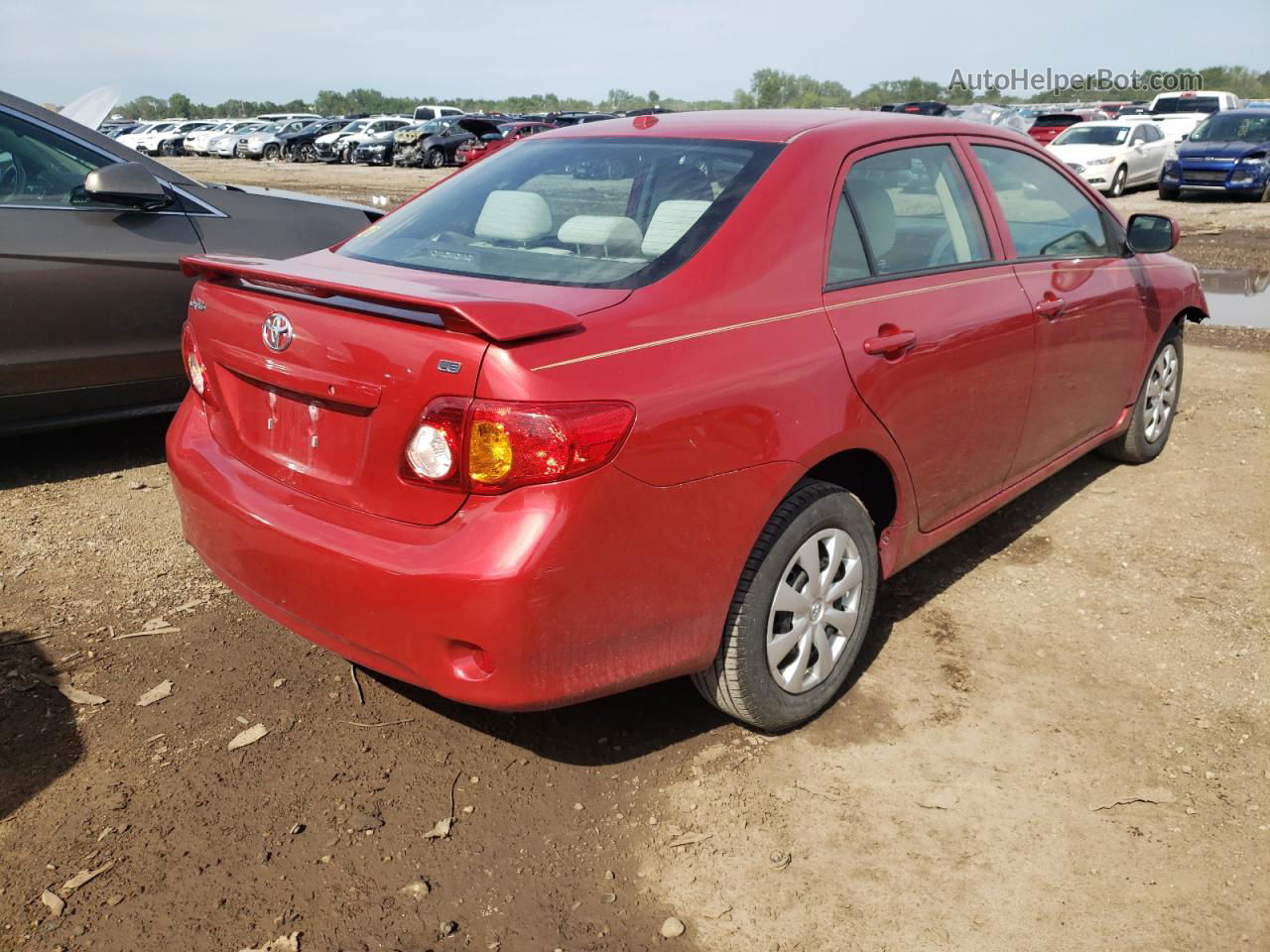 2010 Toyota Corolla Base Red vin: 1NXBU4EE9AZ348071