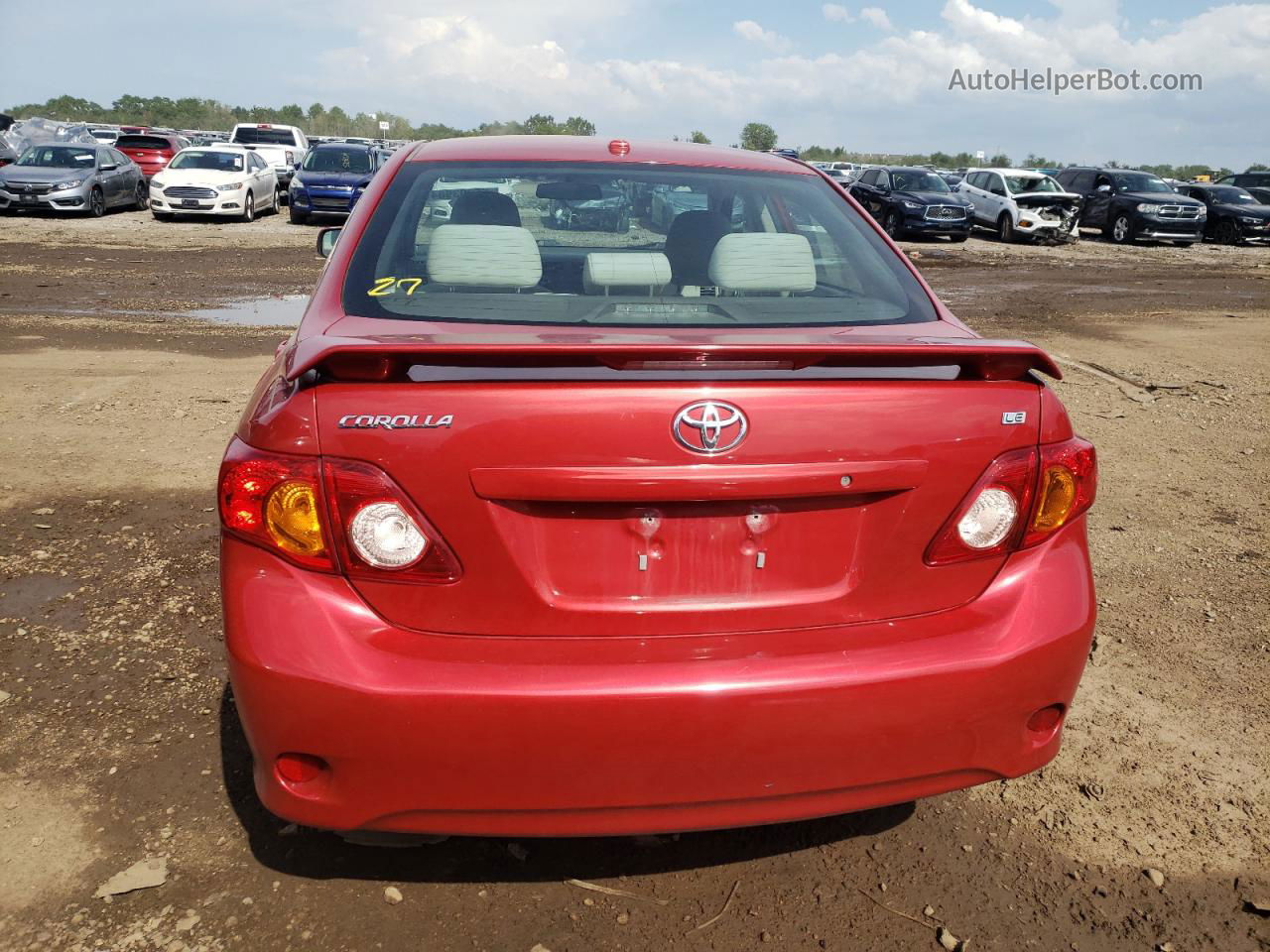 2010 Toyota Corolla Base Red vin: 1NXBU4EE9AZ348071