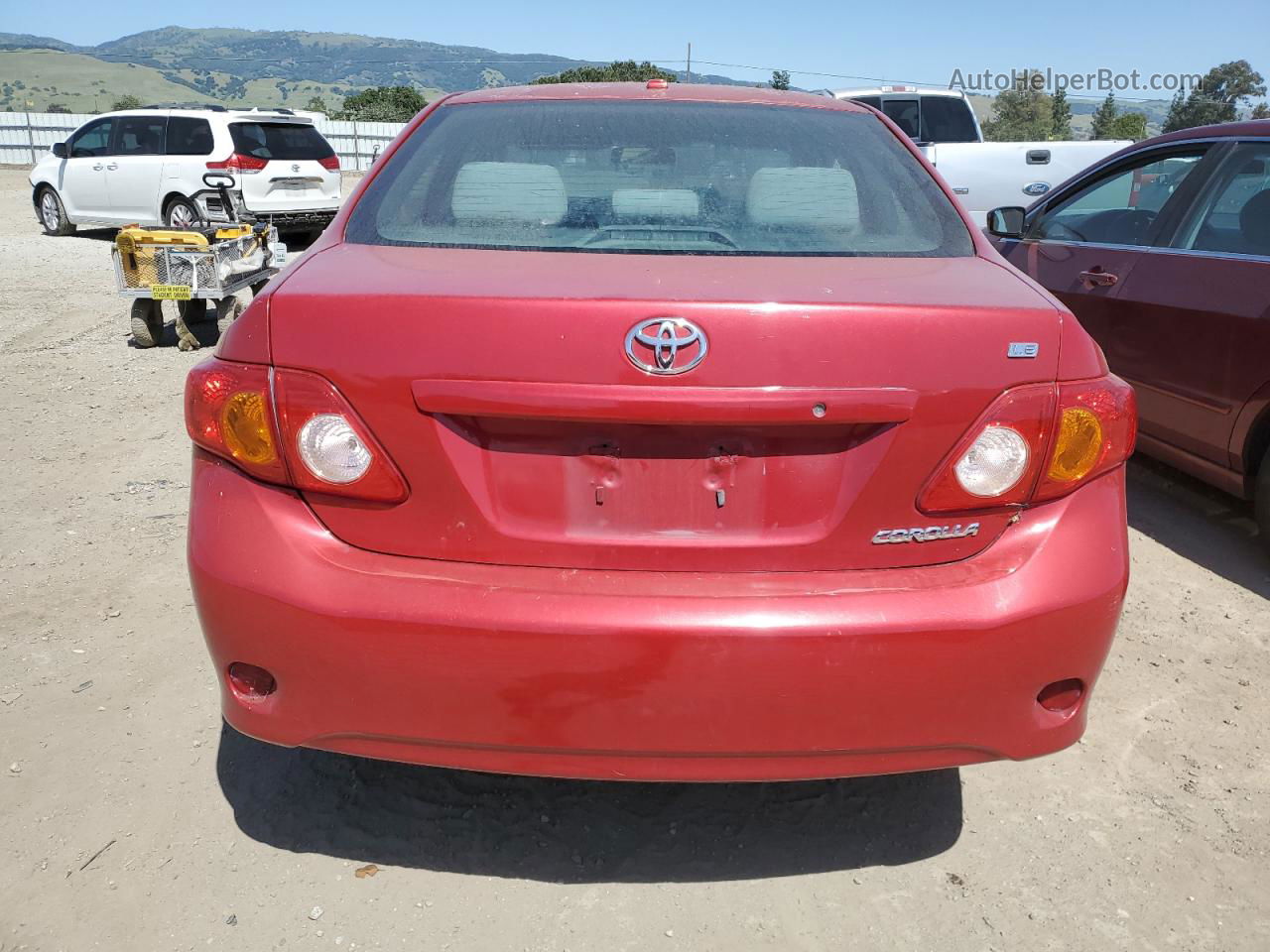 2010 Toyota Corolla Base Red vin: 1NXBU4EEXAZ166038