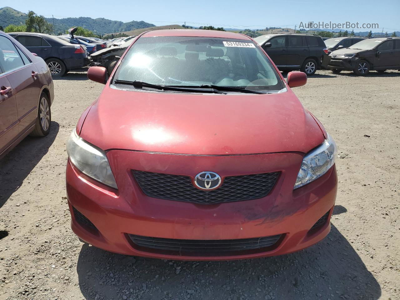 2010 Toyota Corolla Base Red vin: 1NXBU4EEXAZ166038