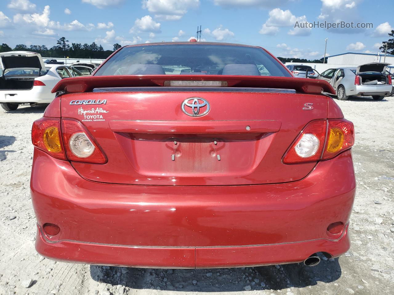 2010 Toyota Corolla Base Red vin: 1NXBU4EEXAZ282114