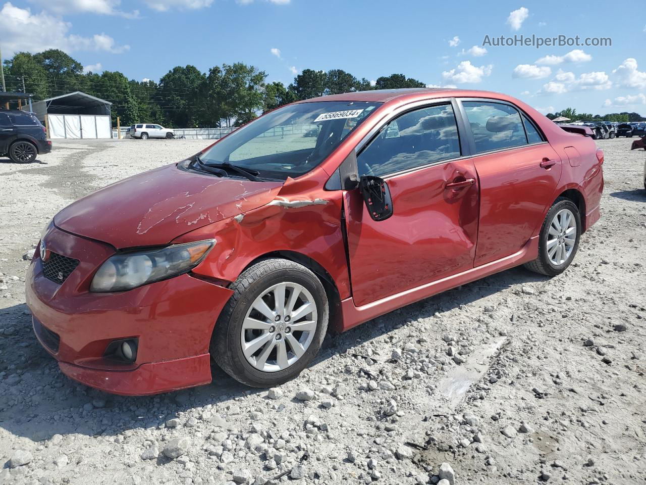 2010 Toyota Corolla Base Red vin: 1NXBU4EEXAZ282114