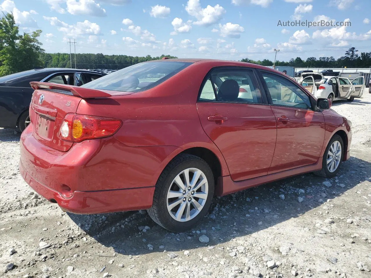 2010 Toyota Corolla Base Red vin: 1NXBU4EEXAZ282114