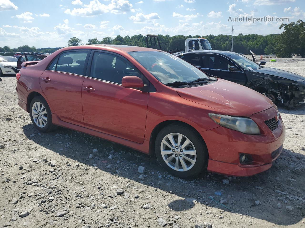 2010 Toyota Corolla Base Red vin: 1NXBU4EEXAZ282114