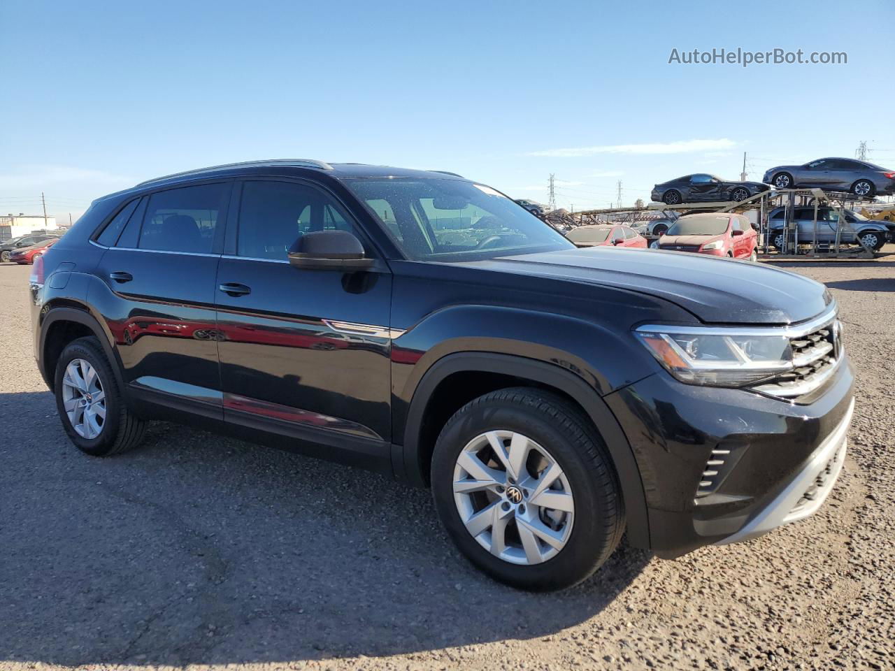 2021 Volkswagen Atlas Cross Sport S Черный vin: 1V2AC2CA0MC201816