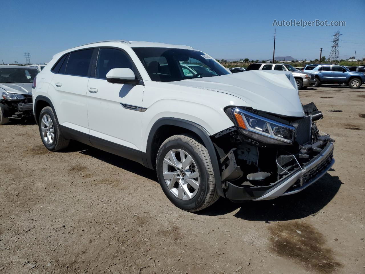 2021 Volkswagen Atlas Cross Sport S White vin: 1V2AC2CA1MC208631