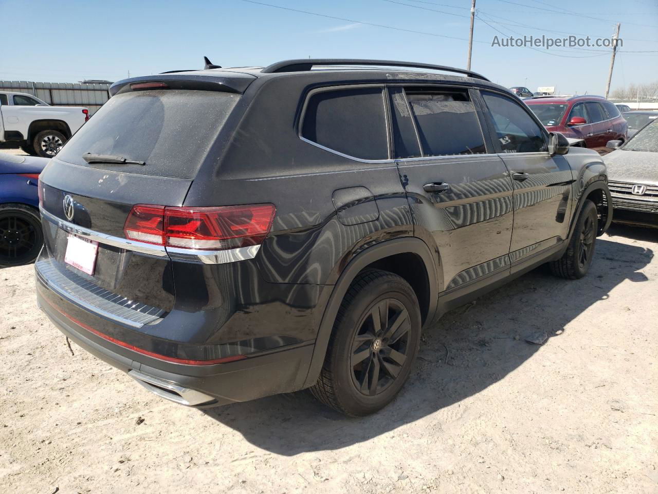 2021 Volkswagen Atlas S Черный vin: 1V2AP2CA1MC502065