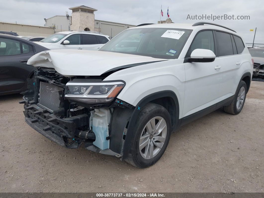 2021 Volkswagen Atlas 2.0t S White vin: 1V2AP2CA1MC602585