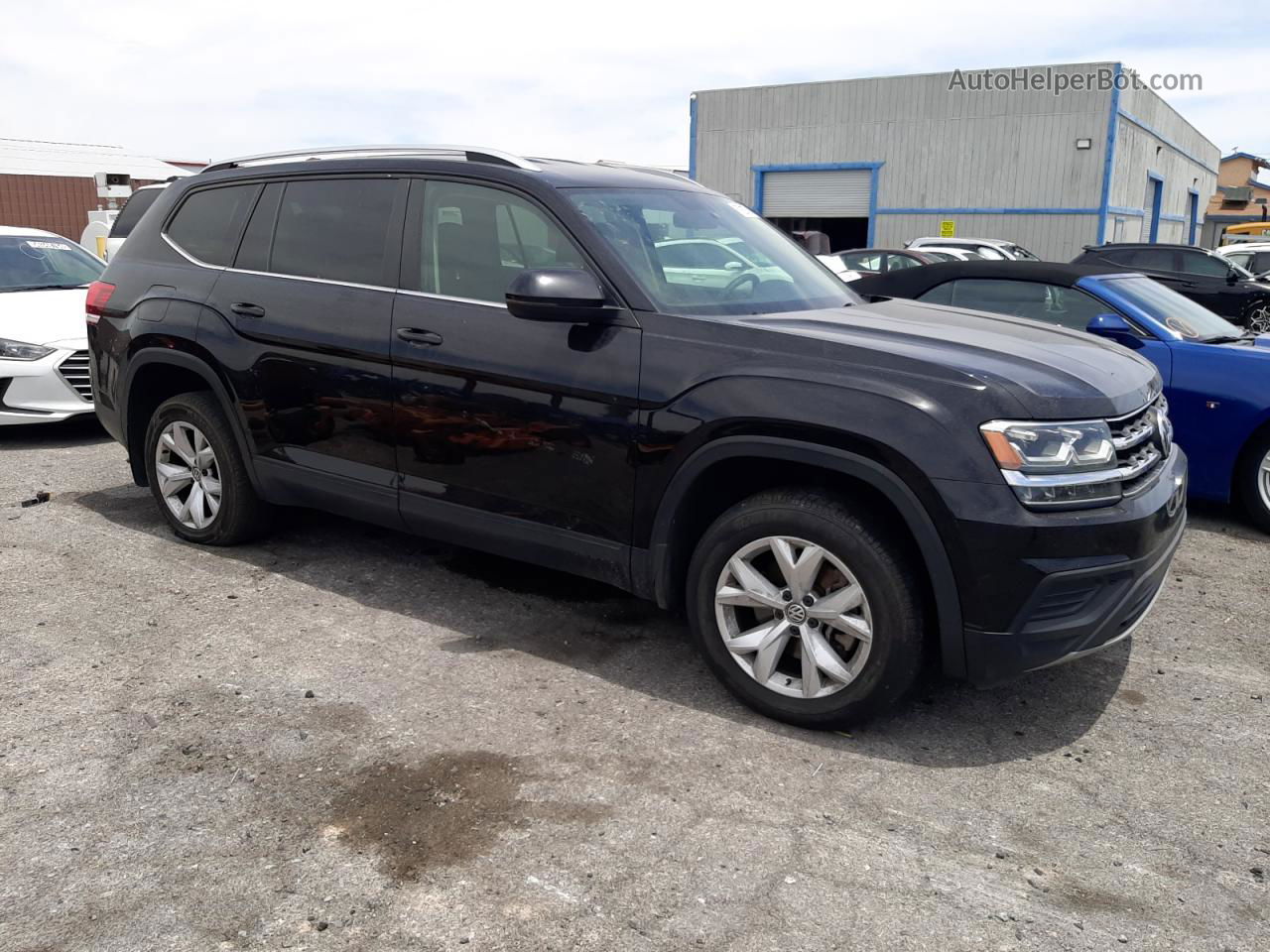 2018 Volkswagen Atlas S Черный vin: 1V2AP2CA6JC599047