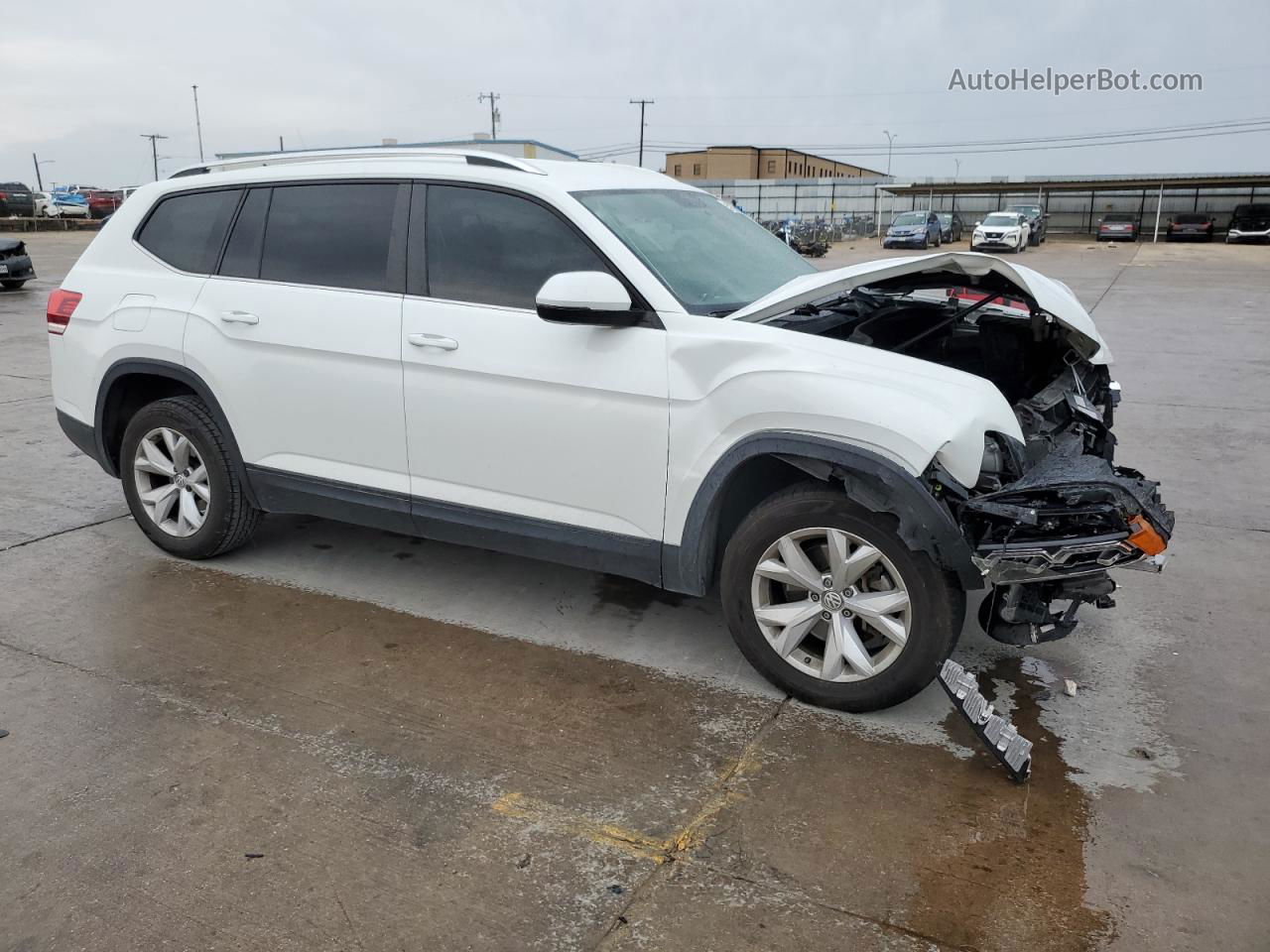 2018 Volkswagen Atlas S White vin: 1V2AP2CA7JC537172