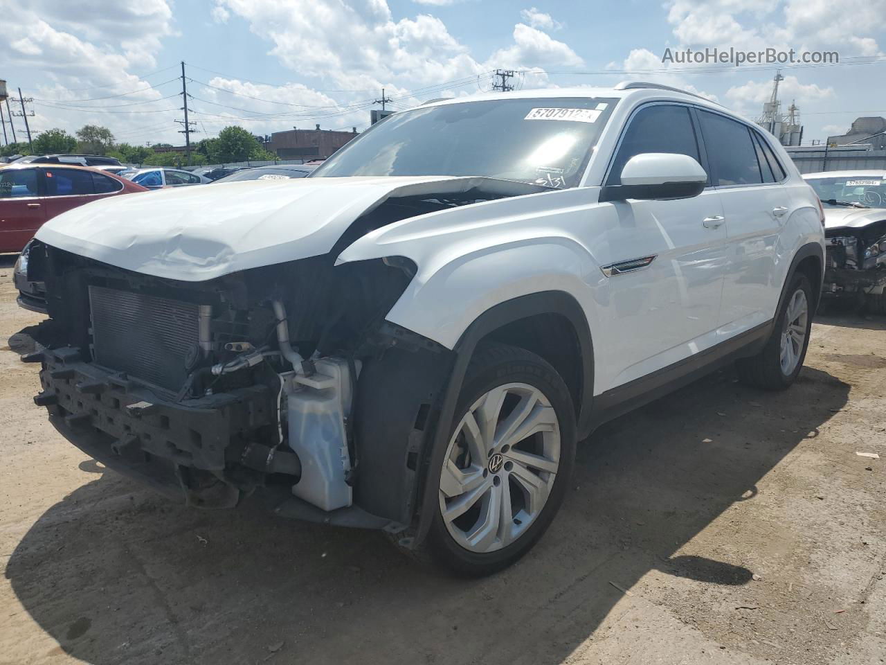 2021 Volkswagen Atlas Cross Sport Sel White vin: 1V2BC2CA1MC241486