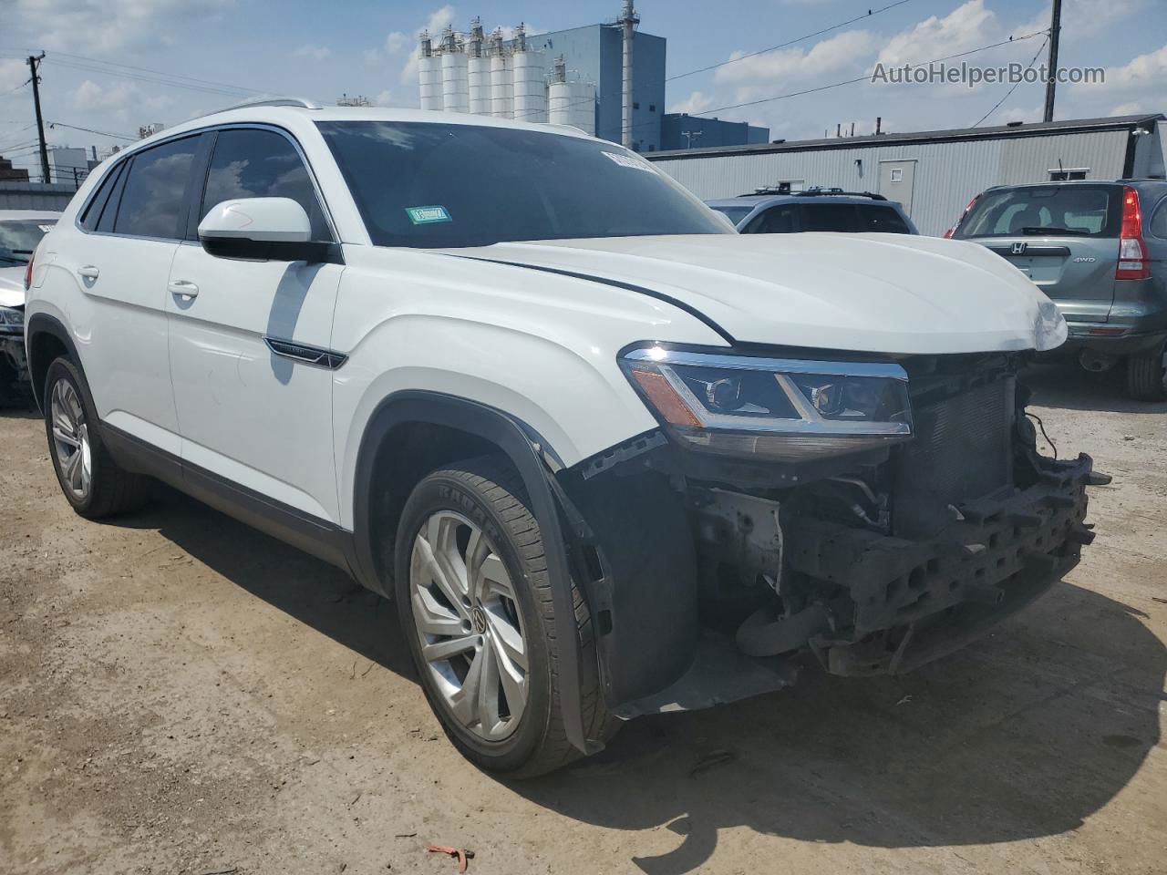 2021 Volkswagen Atlas Cross Sport Sel White vin: 1V2BC2CA1MC241486