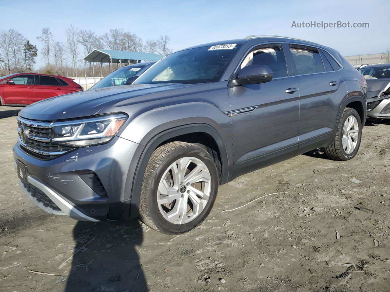 2021 Volkswagen Atlas Cross Sport Sel Gray vin: 1V2BC2CA8MC205469