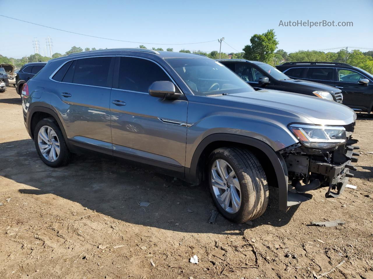 2021 Volkswagen Atlas Cross Sport Sel Gray vin: 1V2BC2CA9MC205738