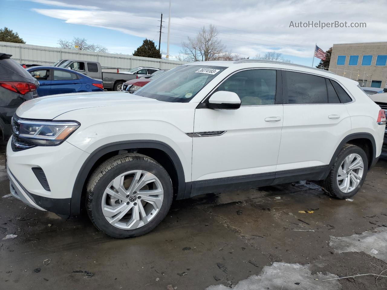 2021 Volkswagen Atlas Cross Sport Sel White vin: 1V2BE2CA4MC202661