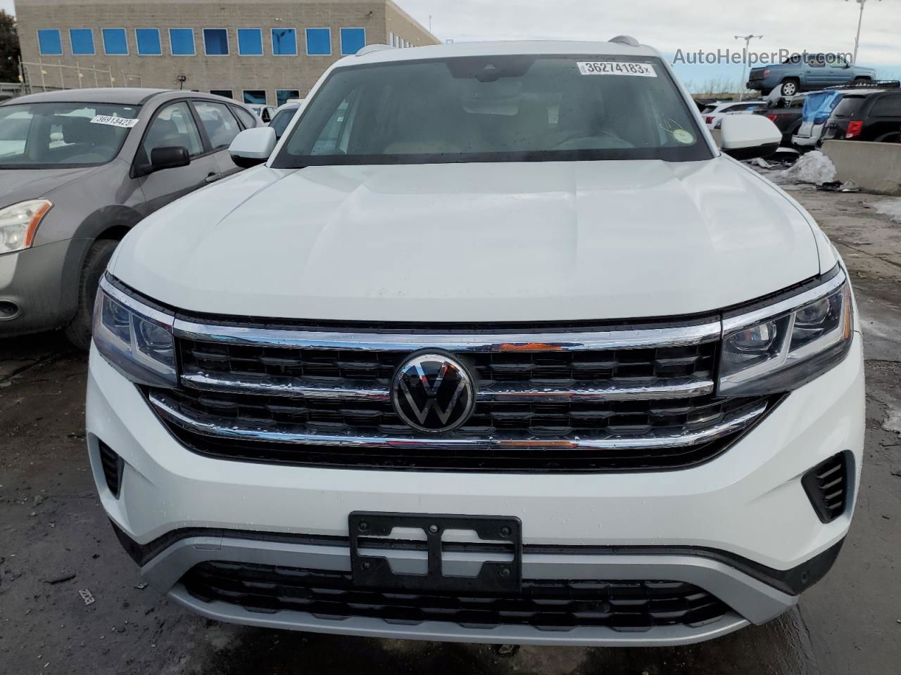 2021 Volkswagen Atlas Cross Sport Sel White vin: 1V2BE2CA4MC202661