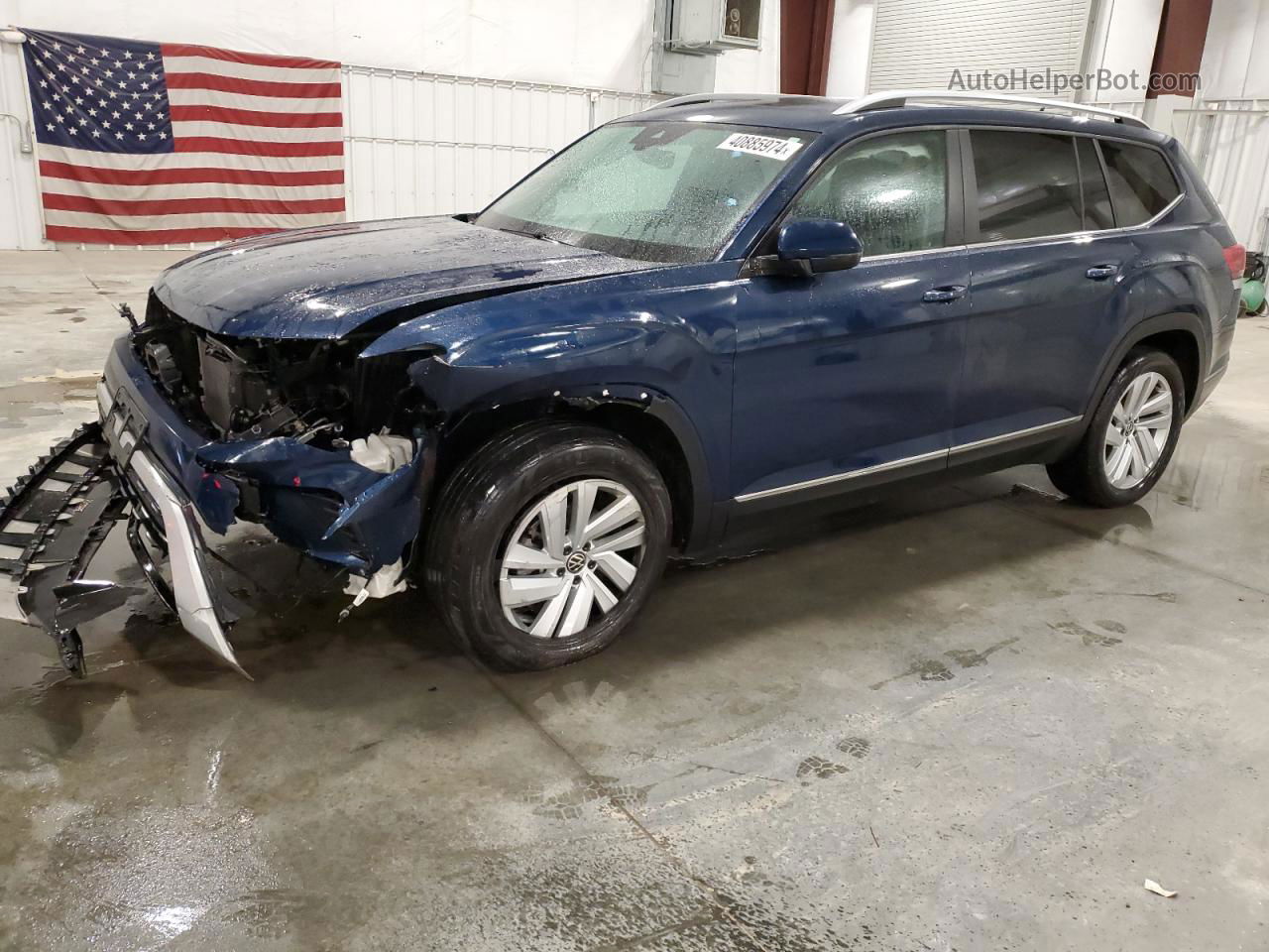 2021 Volkswagen Atlas Sel Blue vin: 1V2BP2CA9MC557058