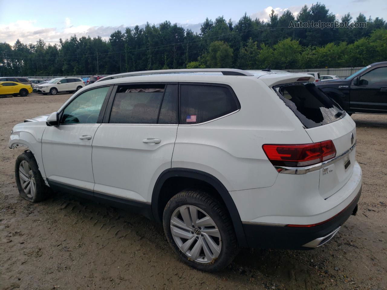 2021 Volkswagen Atlas Sel White vin: 1V2BR2CA0MC509152