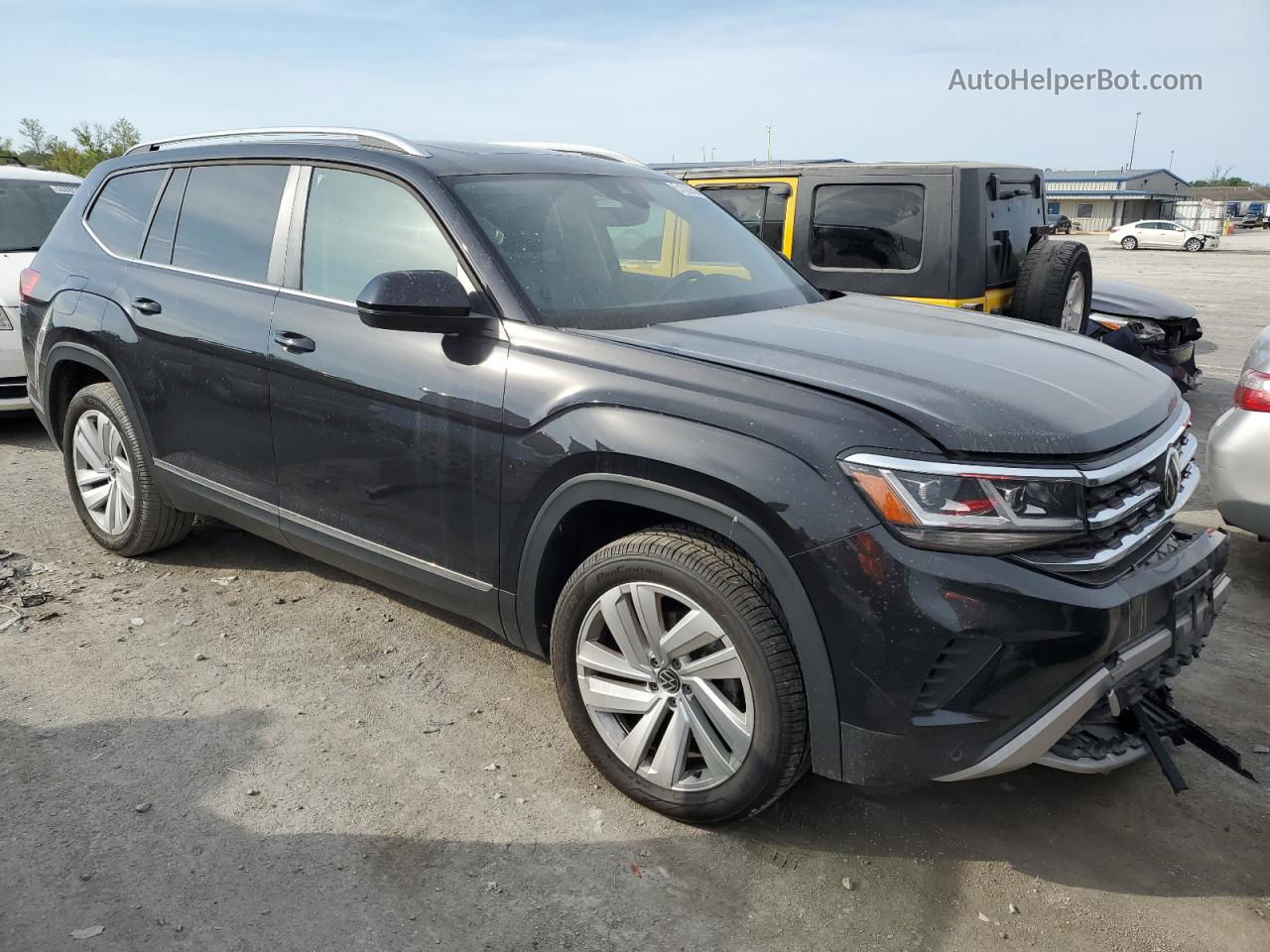 2021 Volkswagen Atlas Sel Черный vin: 1V2BR2CA0MC529823