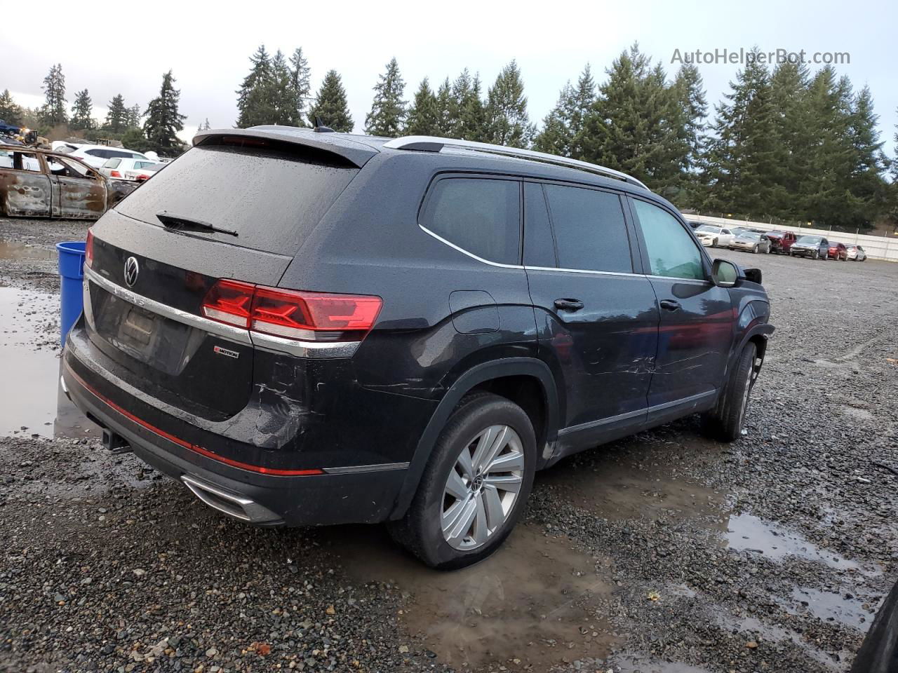 2021 Volkswagen Atlas Sel Black vin: 1V2BR2CA2MC500713