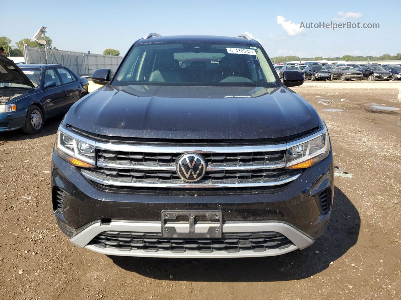 2021 Volkswagen Atlas Sel Черный vin: 1V2BR2CA4MC533616