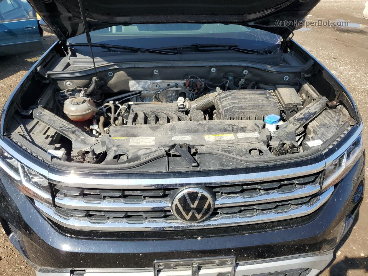 2021 Volkswagen Atlas Sel Черный vin: 1V2BR2CA4MC533616