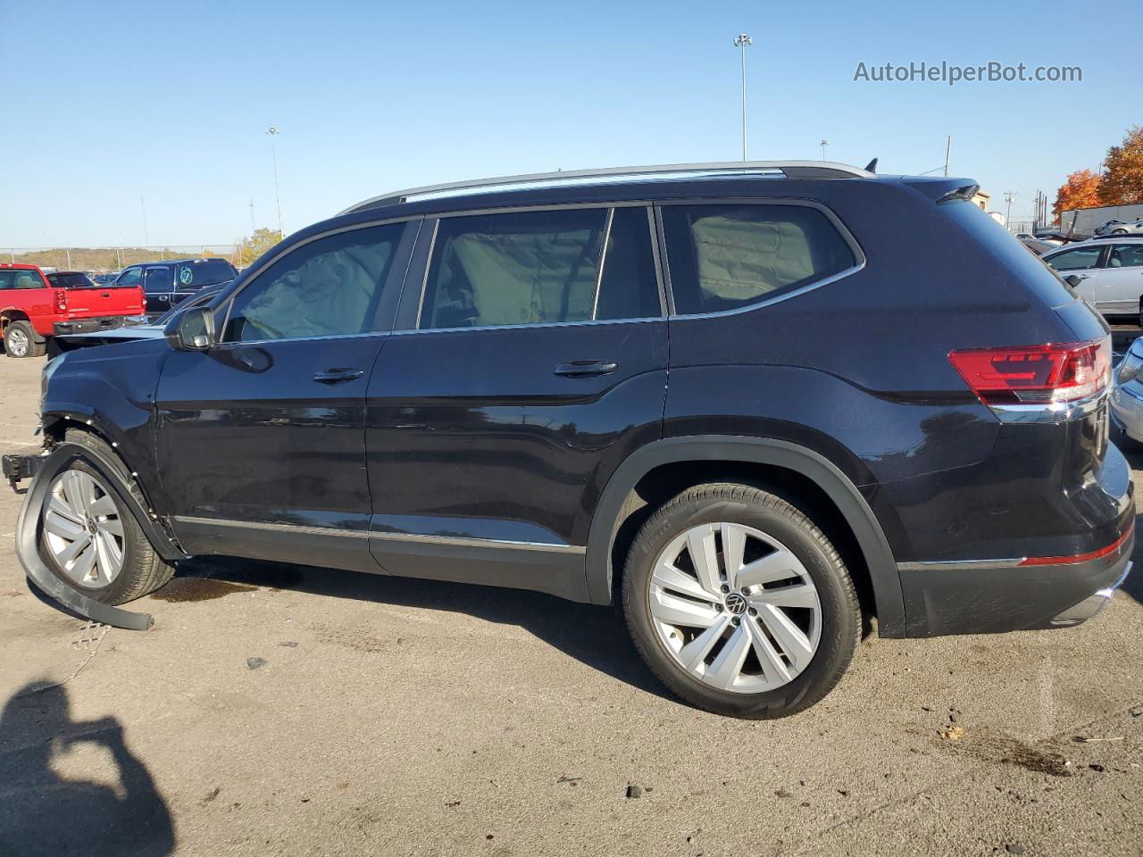 2021 Volkswagen Atlas Sel Черный vin: 1V2BR2CA4MC563747